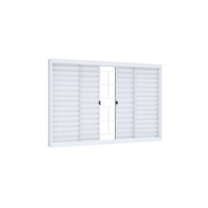 Veneziana 4 Folhas c/ Grade White 120x100