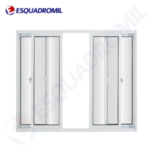 Janela 4 Folhas s/ Grade 100x100 Esquadromil